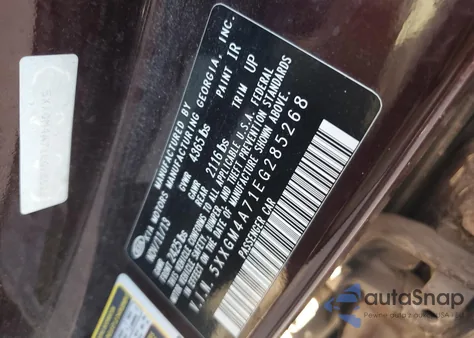 2014 Kia Optima Lx z USA, uszkodzony, nr VIN 5XXGM4A71EG285268